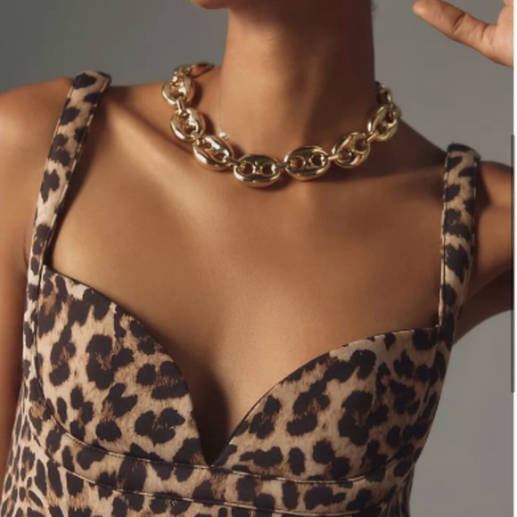 Dhruv Kapoor | Anthropologie Leopard Mini Dress Scuba Knit - Picture 3 of 7
